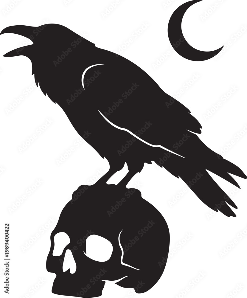 Fototapeta premium Halloween Silhouette Collection, Spooky Vector Art, Witch and Pumpkin Black Graphics, Haunted House and Bat Logo Design Elements
