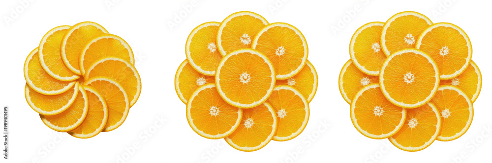 Fototapeta premium Fresh Sliced Orange Fruit Citrus: