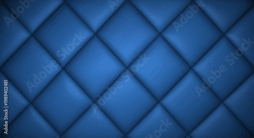 A deep blue quilted fabric texture with a subtle gradient effect, perfect for backgrounds and design elements