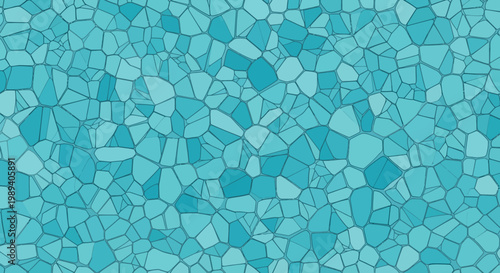 Turquoise Blue Geometric Voronoi Pattern Abstract Background