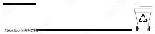 Sustainability, eco-conscious living, waste reduction, green initiatives, recycling awareness, environmental protection. A coffee cup with a recycling symbol. Sustainability and eco-conscious living