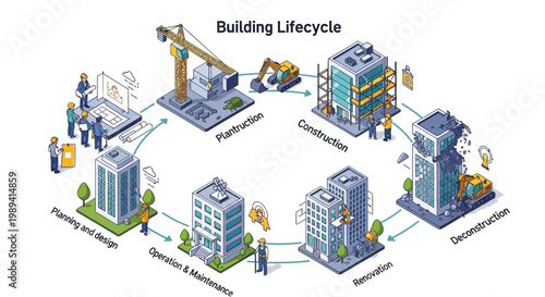 Building Lifecycle: Planning, Construction, Operation, Renovation, Deconstruction