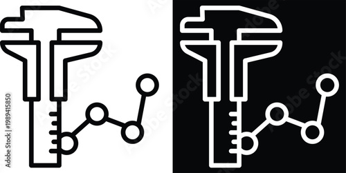 measure Two-tone version in black and white background