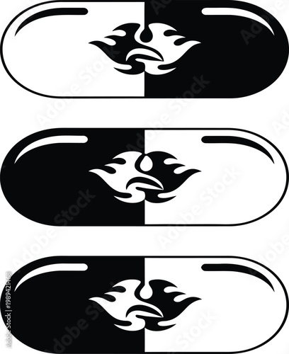 Yin yang capsules a symbol of balance and pharmaceutical design