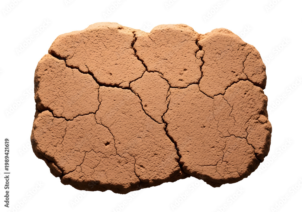 Naklejka premium Dried cracked earth texture with deep fissures and natural brown tones for environmental concept