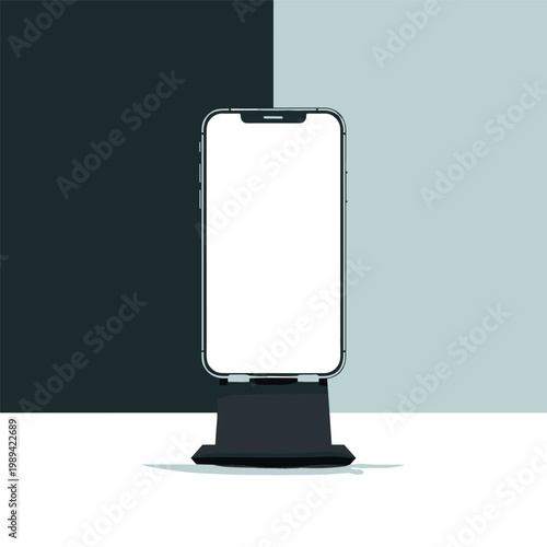 a cellphone standing holder vector