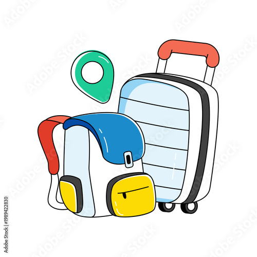 Modern design icon of luggage 