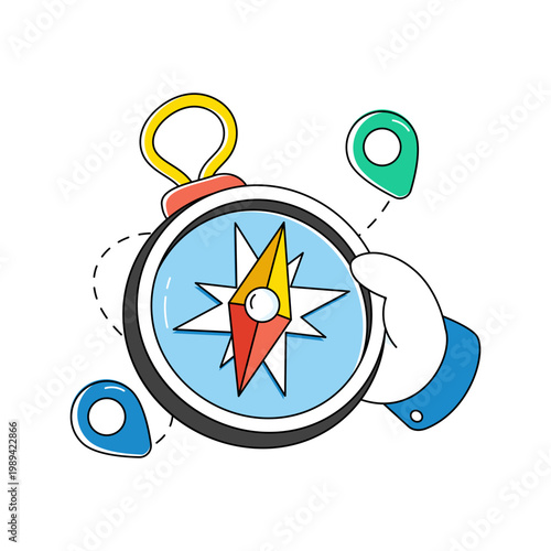 Modern design icon of compass 
