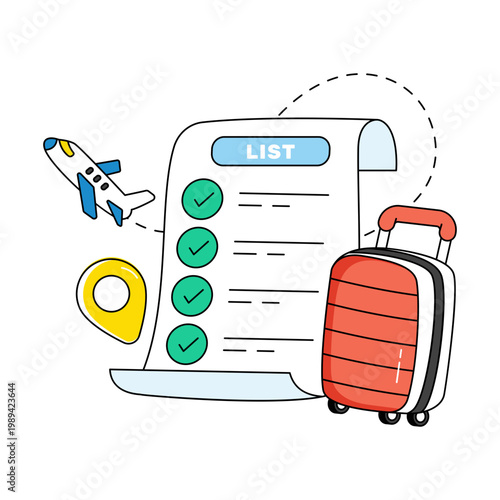 Perfect design icon of travel list