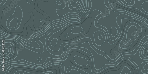 Abstract Topographic Contour Map Background With Smooth color Terrain Lines and Minimal Design.