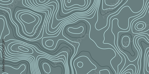 Abstract Topographic Contour Map Background With Smooth color Terrain Lines and Minimal Design.