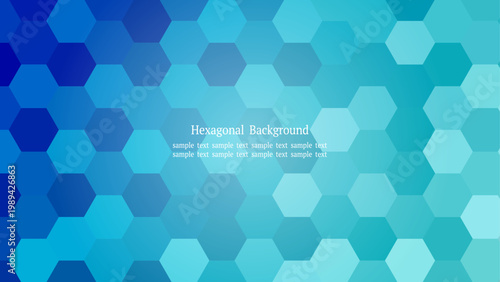 上品で落ち着いたダークグレーの六角形モザイク背景 シンプルデザイン 横長16:9