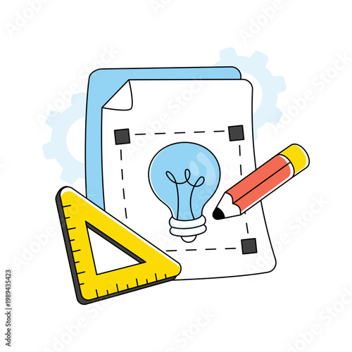 Modern design icon of creative designing 