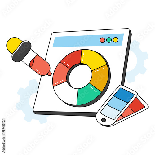 Unique design icon of color selection 