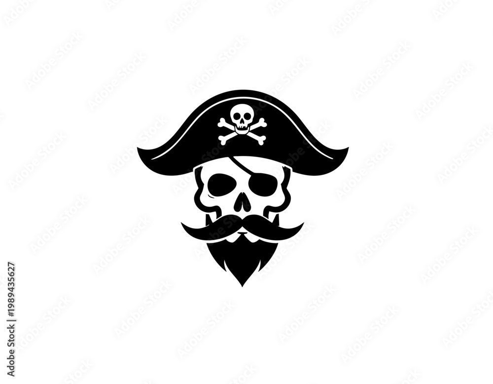 Fototapeta premium Pirate Skull and Crossbones