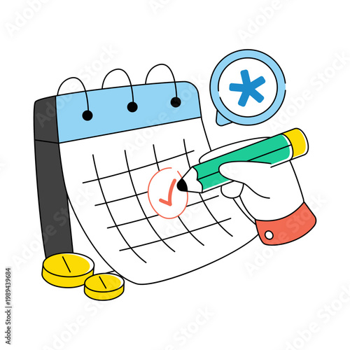 A unique design icon of doctor appointment