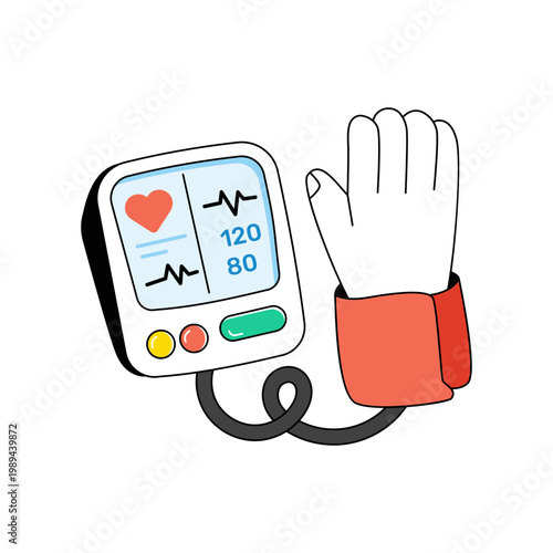 Creative design of blood pressure checking icon 