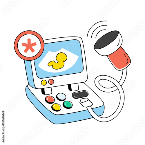 Modern design icon of ultrasound