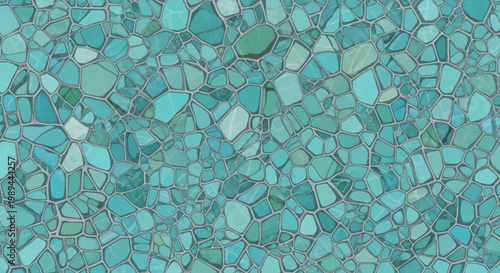 Abstract Turquoise Mosaic Stone Texture Background