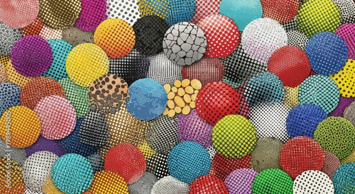 Abstract Colorful Polka Dot Circles Pattern Background