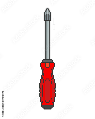 Pixel Art Phillips Screwdriver Tool Illustration