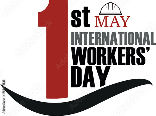 “Labor Day May 1 Typography Vector Illustration”