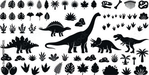 Iconic Dinosaur Silhouette Mega Set Prehistoric Life Collection