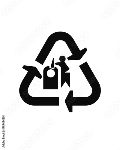 Glass recycle logo icon SVG
