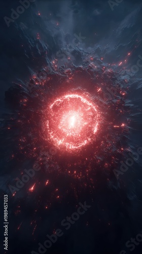  The final moment of Earth's total disintegration into a billion glowing particles in the center of the galaxy, cinematic masterpiece