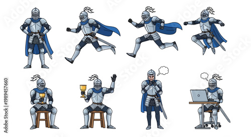 Knight in Shining Armor Poses Collection.