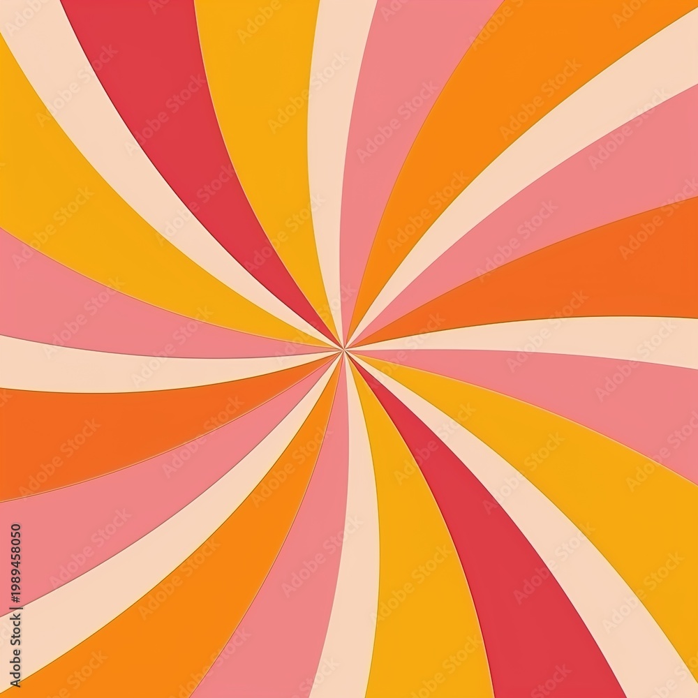 Obraz premium A vibrant and colorful abstract design with a retro feel and striped pattern