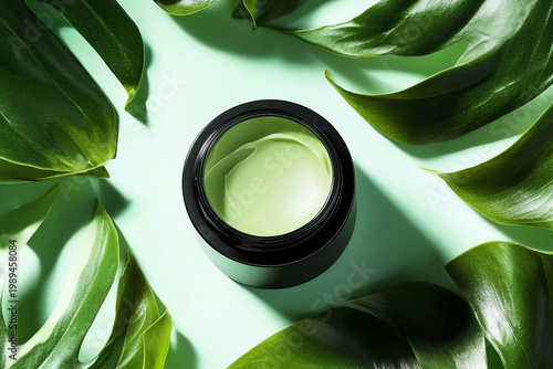 Natural Moisturizing Cream with Tropical Leaves