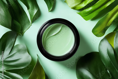 Natural Moisturizing Cream with Tropical Leaves