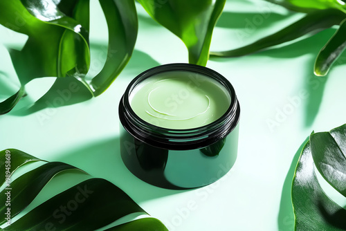 Natural Moisturizing Cream with Tropical Leaves
