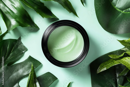 Natural Moisturizing Cream with Tropical Leaves