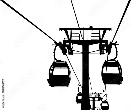 Cable car, gondola lift, ski lift, transportation, travel icon
