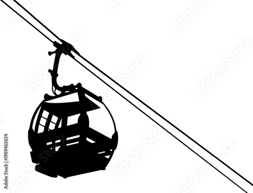 Cable Car, Gondola Lift, Transportation Icon, Travel Symbol