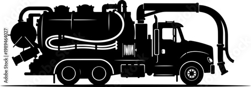 Industrial vacuum truck, heavy duty vehicle, suction truck, industrial equipment