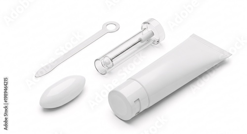 Vaginal suppository cream applicator and syringe.