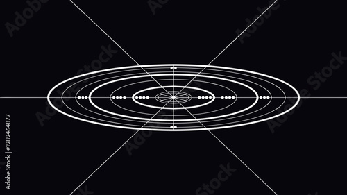 Concentric plasma containment rings – Great for deep tech research, atomic energy, or experimental science publications.