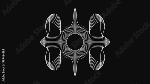 Radial plasma containment chamber symbol – Perfect for science education, sustainable energy, or advanced engineering concepts.