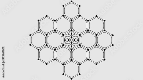 Hexagonal biomimetic processor lattice – Perfect for AI hardware branding, neural network research, or bio-inspired computing.