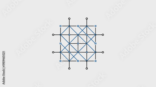 Minimalist energy routing grid – Great for intelligent power systems, smart home tech, or digital infrastructure symbols.