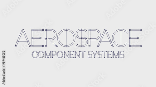 Aerospace component typographic wordmark – Great for aviation engineering, aerospace component manufacturing, or high-precision branding.