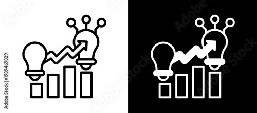 Innovation Growth whiteblack icon