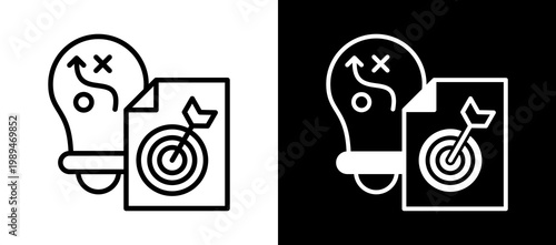 Brand Strategy whiteblack icon