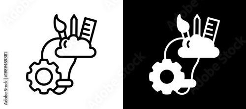 Creative Strategy whiteblack icon