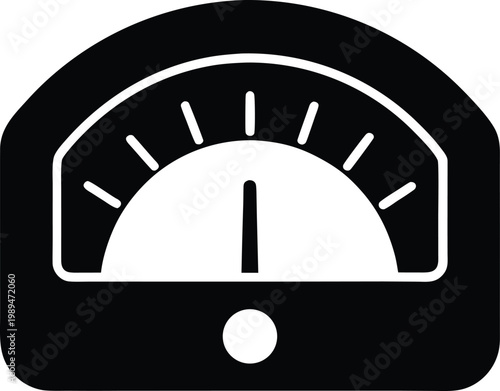 Ammeter silhouette vector art Illustration