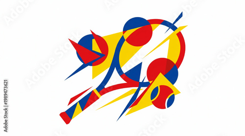 Abstract Tennis Sport Graphic Design.