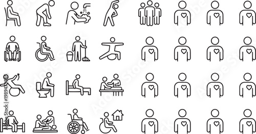 services, physical therapy, disability accessibility, patient rehabilitation, home healthcare assistance, medical hygiene, and senior wellness activities.